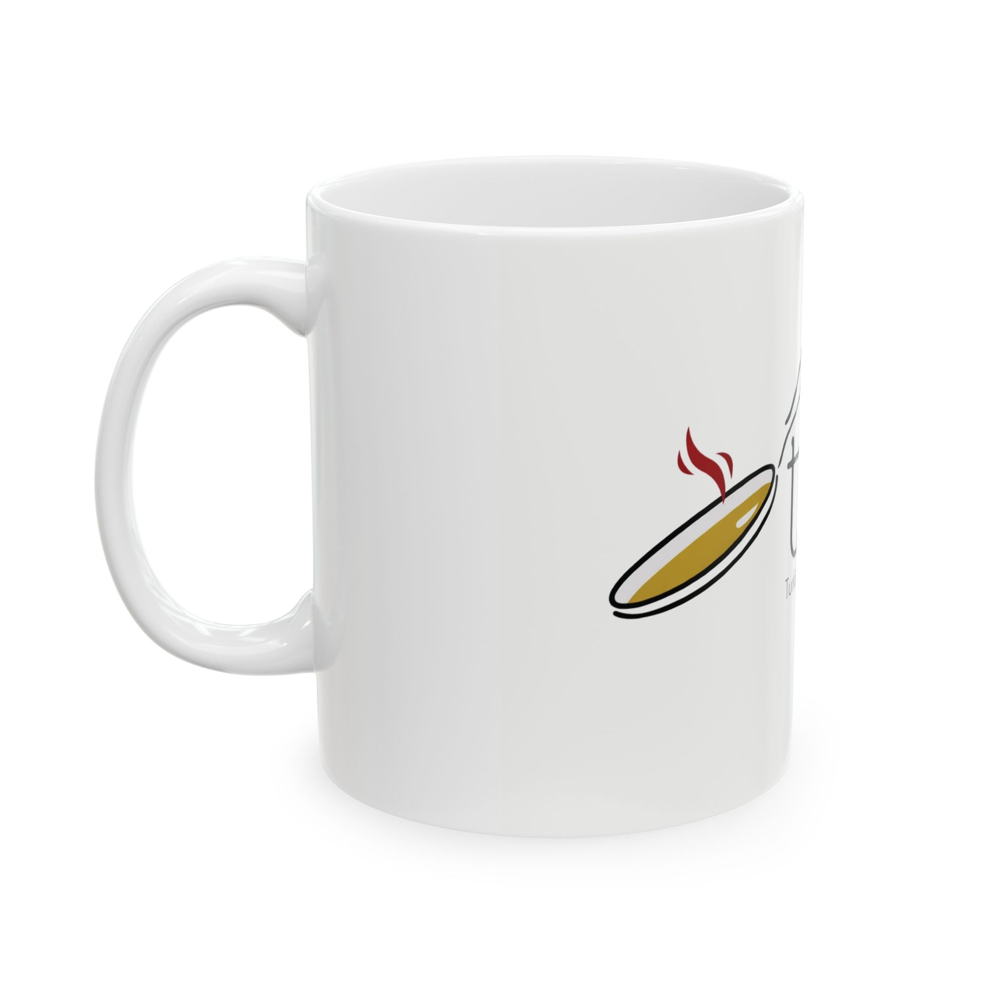 Turkish Tava Logo Ceramic Mug (11oz & 15oz) — Mediterranean Restaurant Coffee Cup