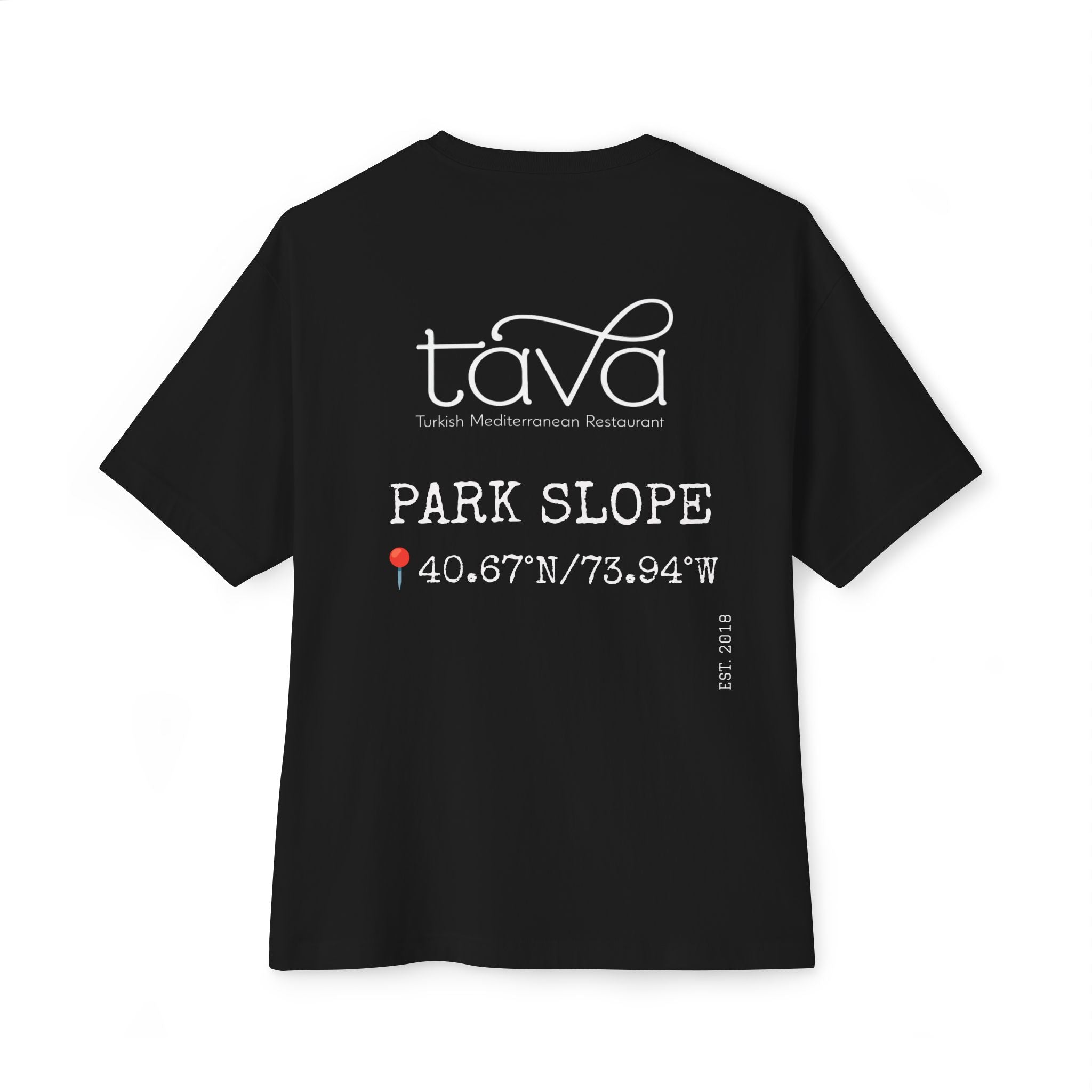 White Oversized Tee with Tiny Surfing Taco Chest Graphic