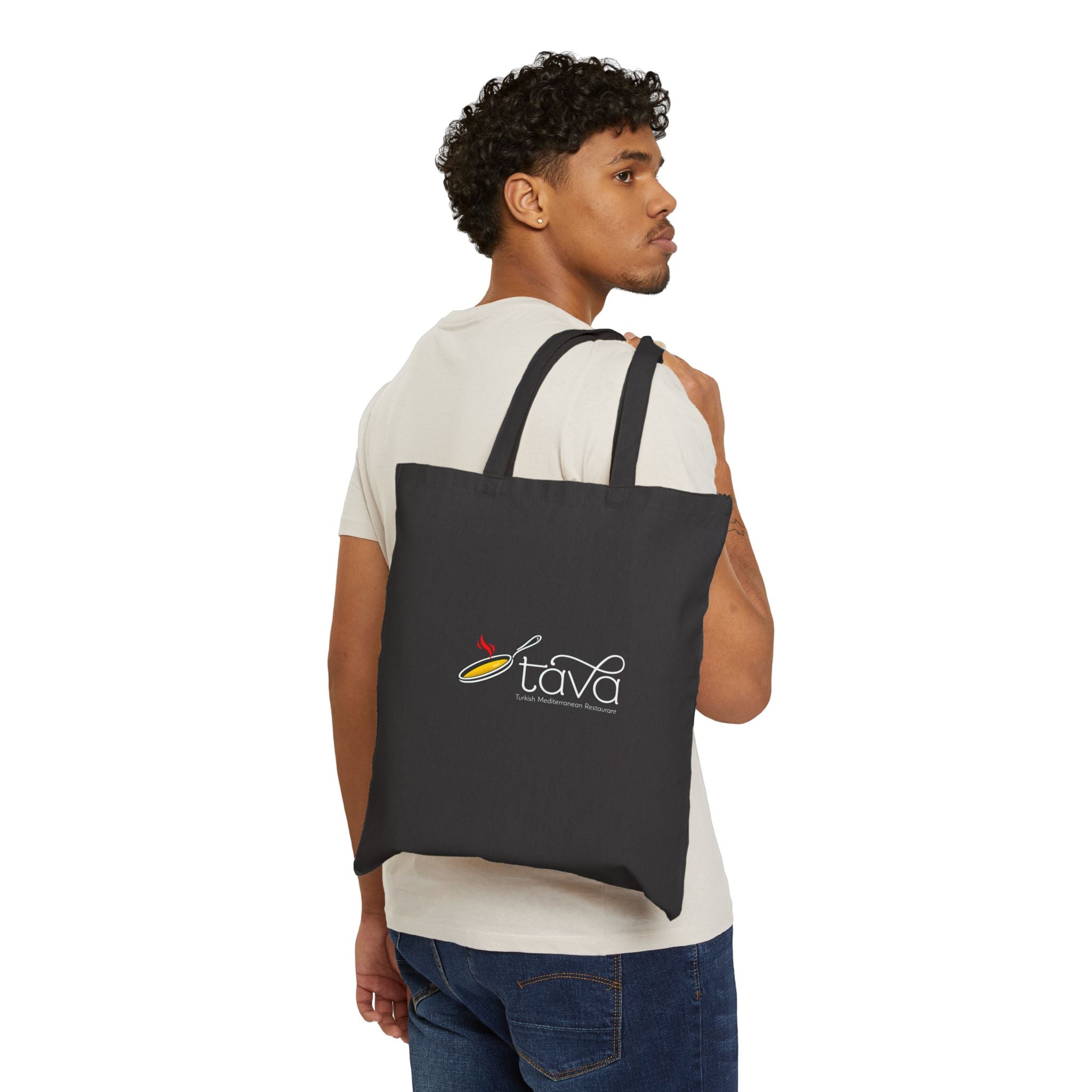 Canvas Tote Bag — Tava Logo Eco Grocery & Market Tote