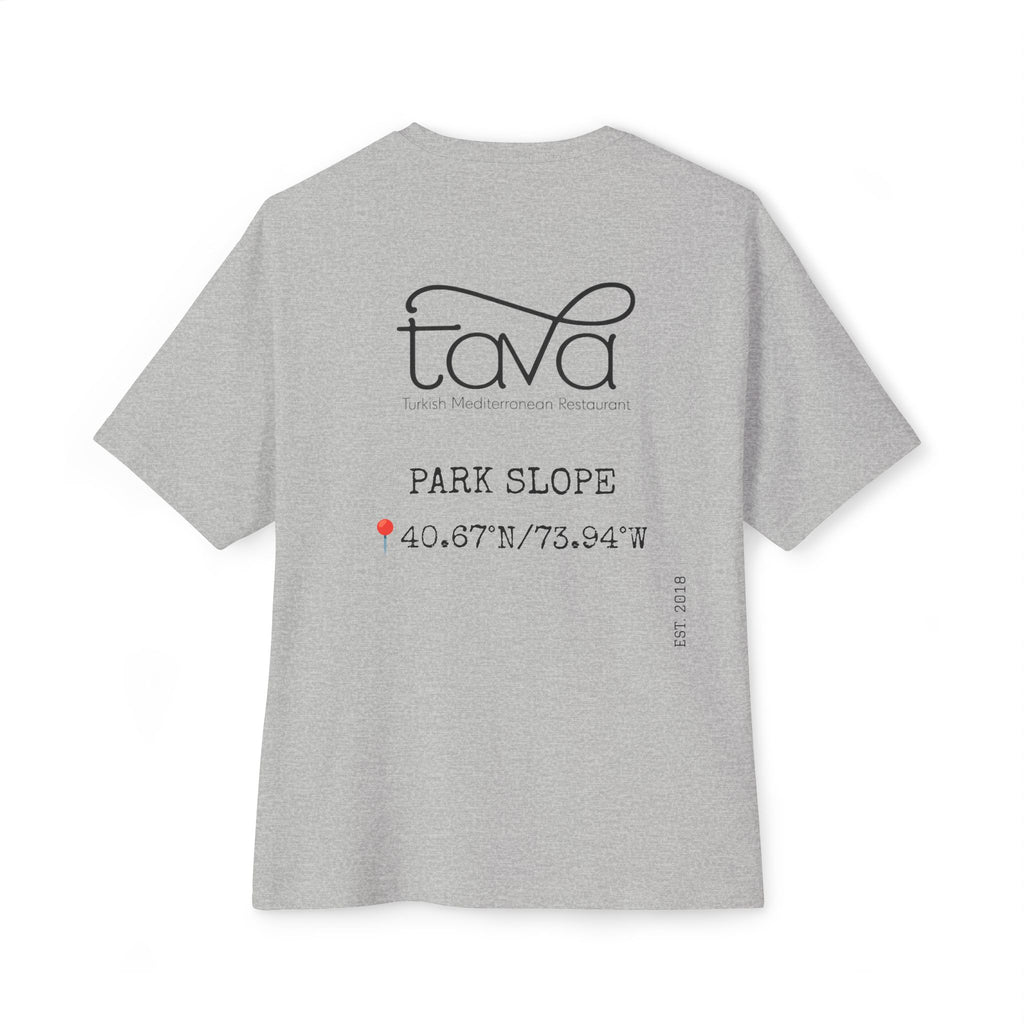White Oversized Tee with Tiny Surfing Taco Chest Graphic