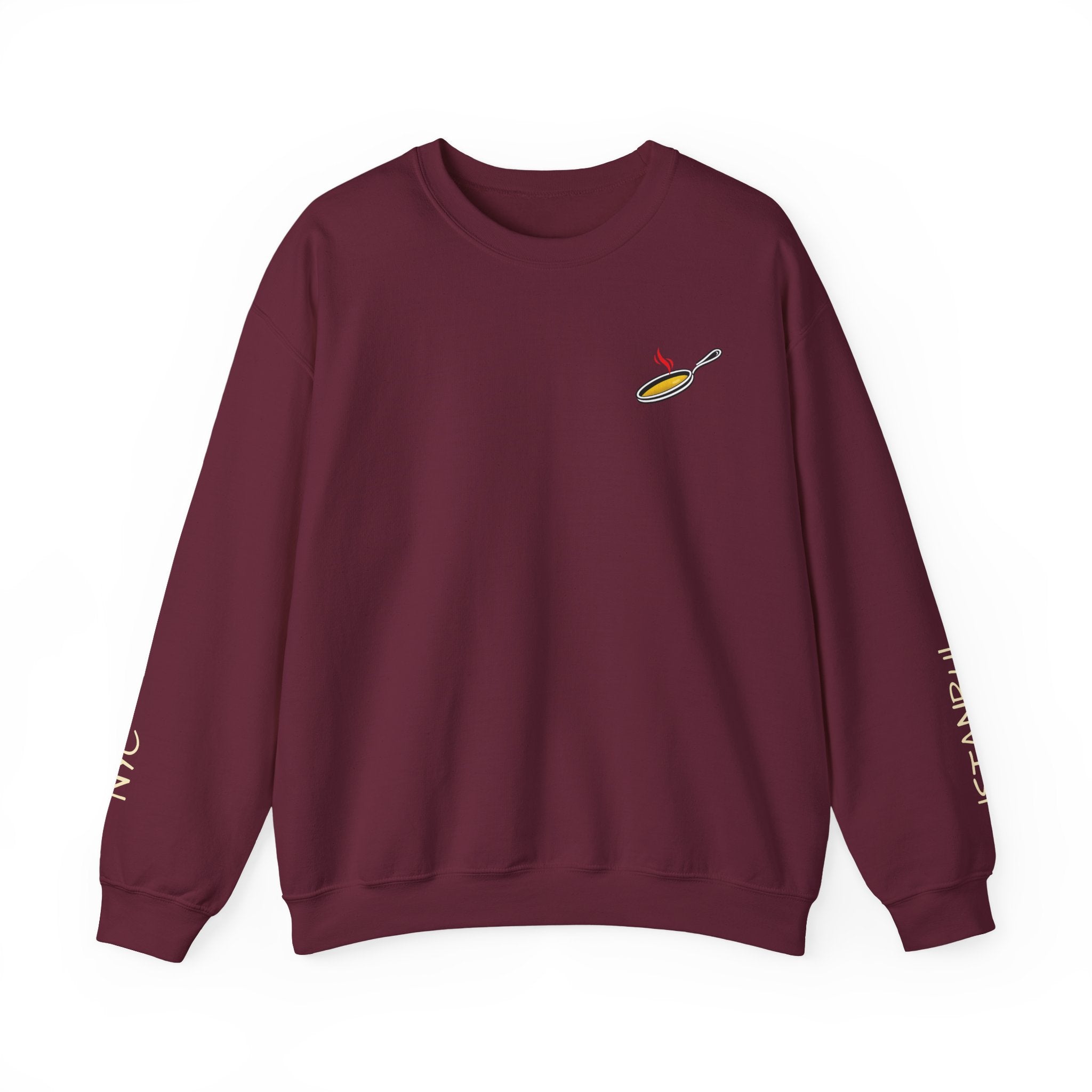 Tava Bistro Crewneck Sweatshirt — Park Slope Mediterranean Restaurant Logo