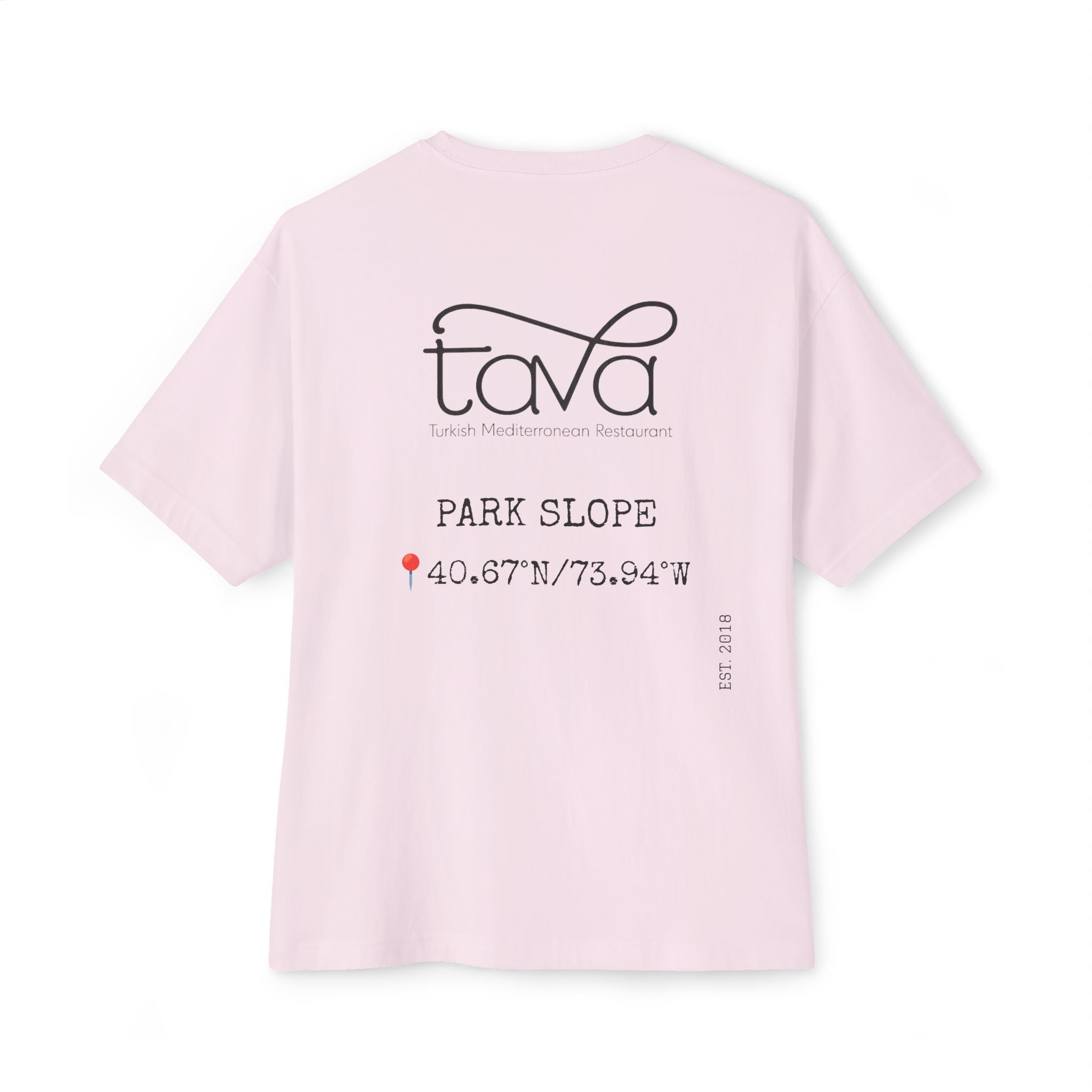 White Oversized Tee with Tiny Surfing Taco Chest Graphic