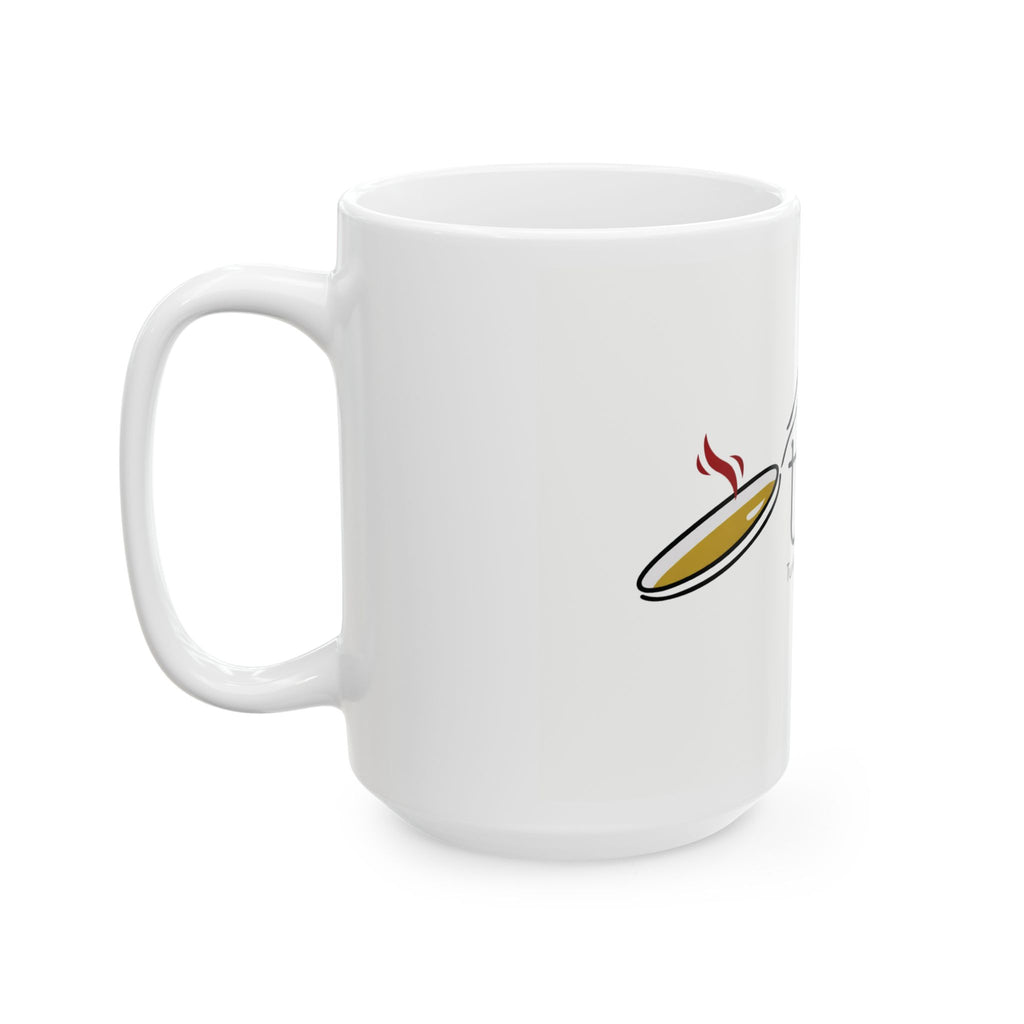 Turkish Tava Logo Ceramic Mug (11oz & 15oz) — Mediterranean Restaurant Coffee Cup